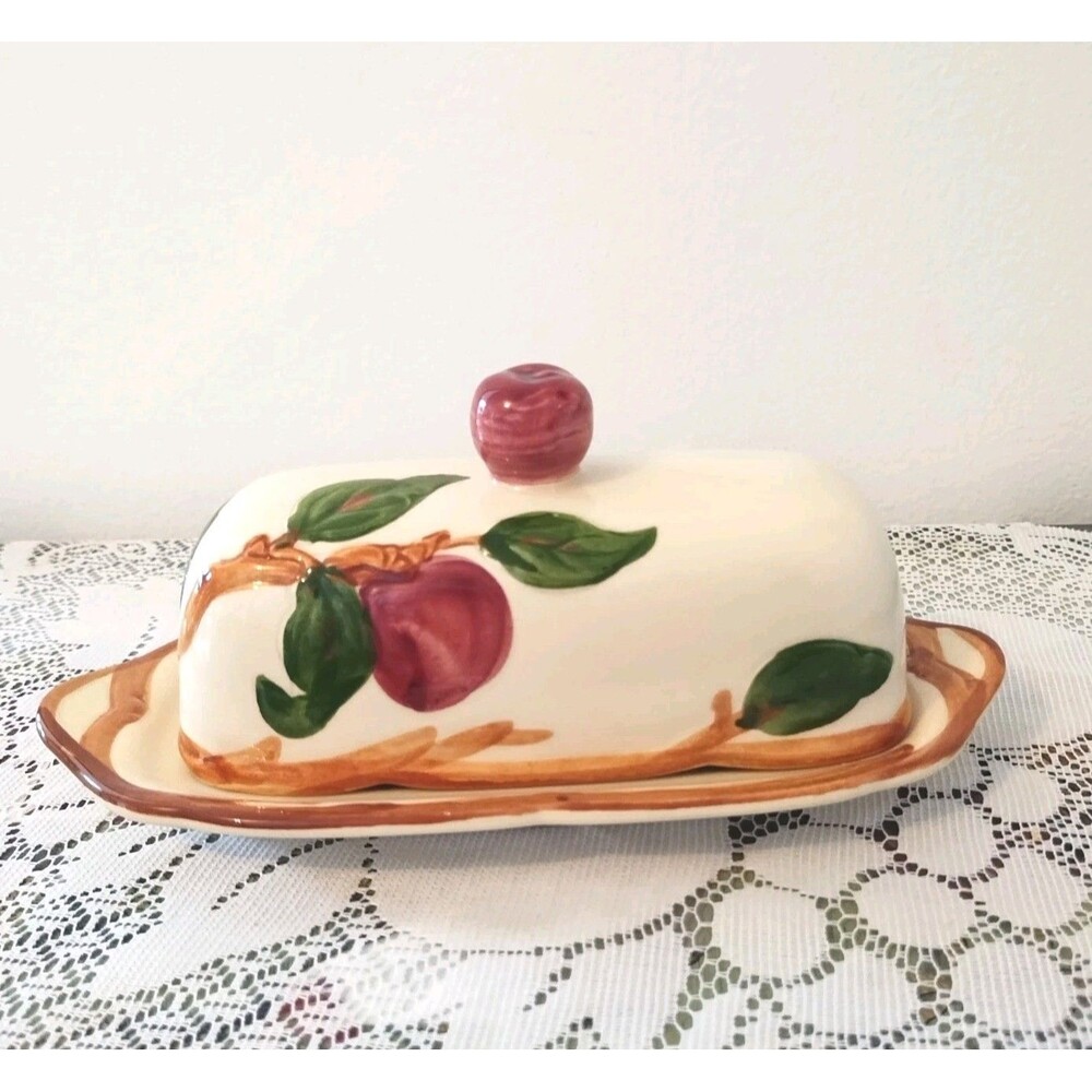 Vintage Franciscan Apple Dinnerware Covered Butter Dish Made In USA